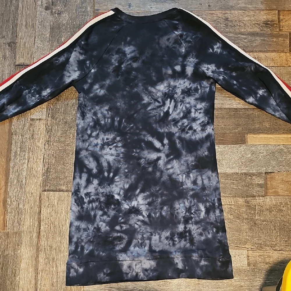 Tommy Hilfiger Women Blue Tie Dye Sweatshirt Drees S Heart Side Stripe. - Picture 10 of 11